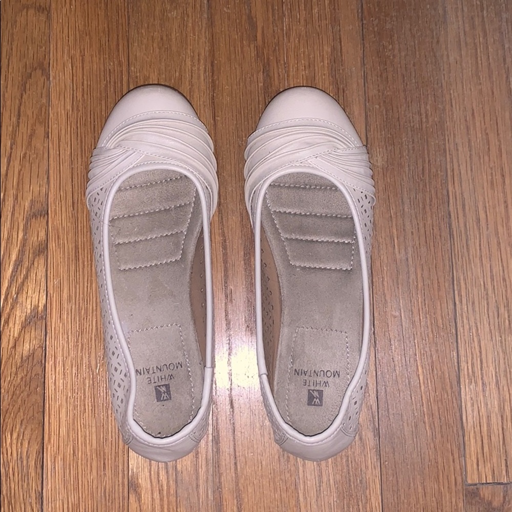 Cream colored flats for women